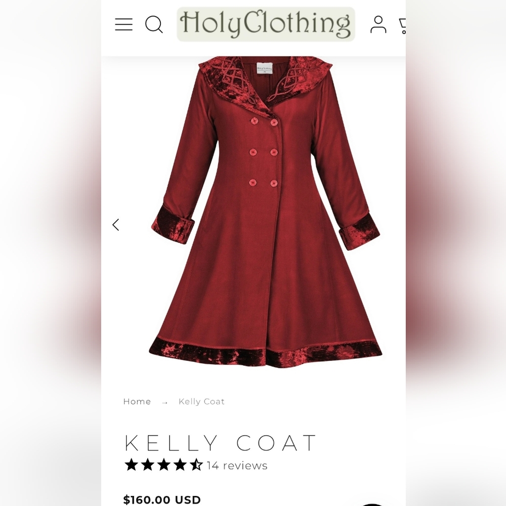 Celtic Dragons Blood Spring Coat XL/1X NWT - Picture 3 of 13